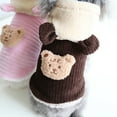 thumbnail image 4 of Eoperou Pet Coat Two-legged Soft Keep Warm Winter Cartoon Bear Dog Hoodie Jacket Clothing for Autumn, 4 of 8