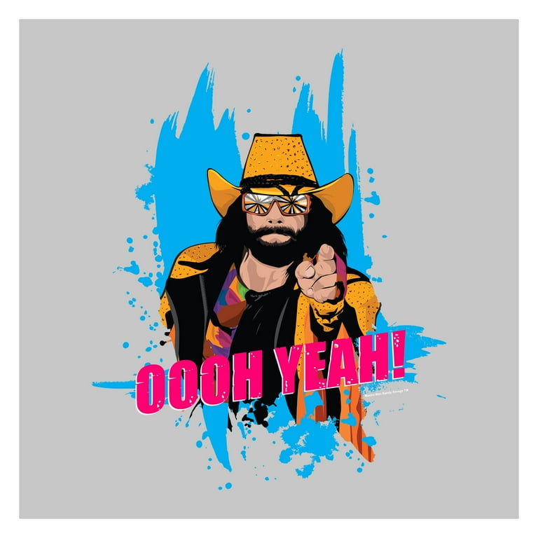 LICENSED Pro Wrestling Tees™ Adult Mens Unisex Macho Man Randy Savage Oooh  Yeah! HQ Fashion Tee - Walmart.com