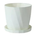 thumbnail image 2 of Bxaolu 6.6 Inch Plant Pots for Indoor Outdoor Plants, Flower Pots with Drainage Saucer, Plastic Planters Set for Garden & Home Decor (White), 2 of 6