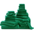 thumbnail image 5 of Casa Platino 24-Pack Towels Set for Bathroom – 100% Ring-Spun Cotton, 2 Bath Sheets, 2 Gym Towel, 2 Bath, 4 Fingertip, 6 Hand, 8 Washcloths, Hotel Quality, Easy to Wash – Emerald, 5 of 9