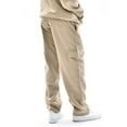 thumbnail image 5 of YUELONGHU Adult Men Casual Pants Khaki Pants Mens Men's Casual Trousers Autumn and Winter Thickened Outdoor Casual Sports Trousers Jogging Loose Version Of The Large Version Of The Training Trousers, 5 of 8
