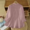 thumbnail image 4 of ShiShine Women's 3/4 Length Sleeve Shirt Loose Tshirt Casual Embroidery Blouse Button Down Collar Tops, 4 of 8