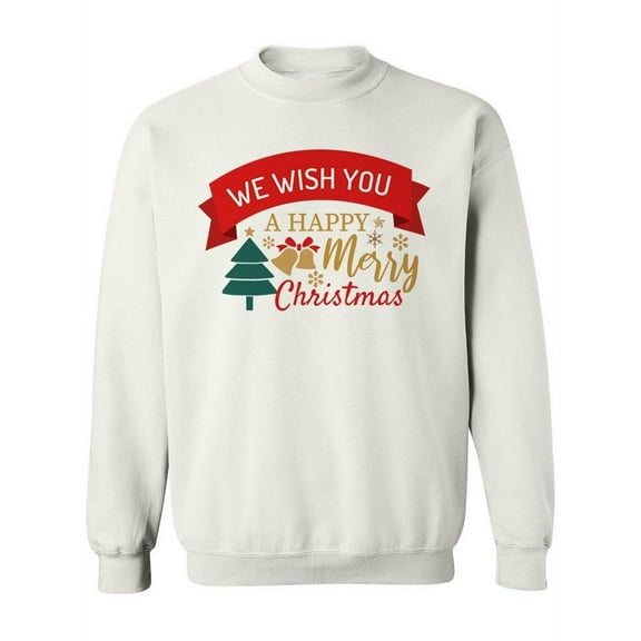 Wish You A Happy Merry Christmas Sweatshirt Women -Image by Shutterstock, Female Small