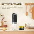 thumbnail image 4 of Dompilc Gravity Electric Salt & Pepper Grinder – Battery-Powered (6 AAA Each), Adjustable Roughness, LED Light, 4 of 8
