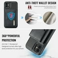 thumbnail image 7 of ELEHOLD Case for iPhone 11, Magnetic 2 in 1 Detachable Leather Wallet Case with Card Holder & Stand,Black, 7 of 7