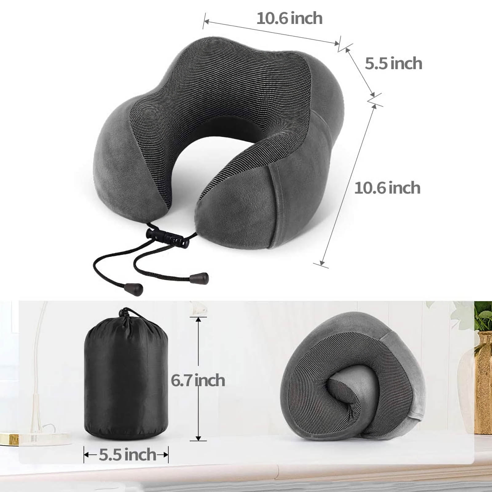 Shop Twist Memory Foam Travel Pillow for Neck – Luggage Factory