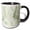 Black/White, variant on 3drose, Image of Jade Greens and Pale Yellow Swirly Marble, 11oz Mug