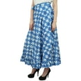 thumbnail image 3 of Phagun Robe Imprimée Shibori pour Femmes Ceinture en Coton à Volants Bleu Foncé, 3 of 6