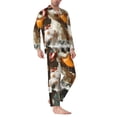 thumbnail image 2 of Honeii Cartoon Scottish Duck Pattern Mens Pajamas Set,2pcs Men's Lounge Long Sleeve Sleep Shirt and Pajama Bottoms Sleepwear Set,Mens Pjs Sets-X-Large, 2 of 7