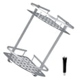 thumbnail image 1 of Inteprter Estante esquinero de aluminio de 2 capas, accesorios para dormitorio, estantes de almacenamiento esquineros Juegos de accesorios de baño No.01, 1 of 6