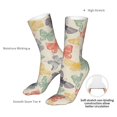 thumbnail image 4 of Xecao Butterfly Print Fashion No Heel Casual Crew Socks Cushioned Breathable for Men Women - Moisture wicking,Not easy to fade Suitable for daily, 4 of 7