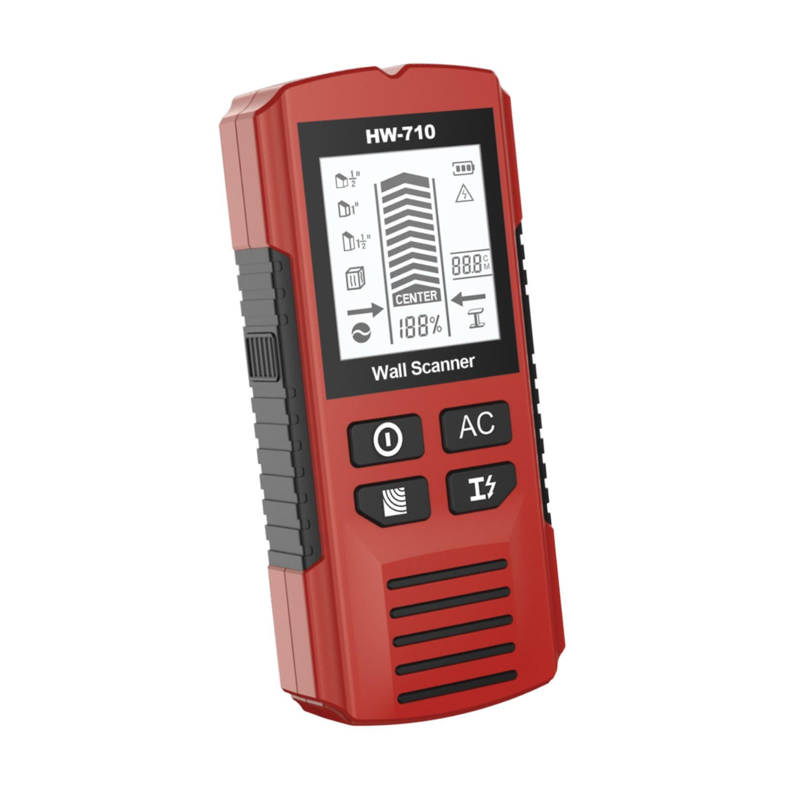 Bothyi 5 in 1 Wall Scanner Auto Calibration 15x6.7x3cm with Audio Alarm Red