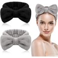 thumbnail image 1 of 3 piezas de bandas para el cabello con nudo, diademas de maquillaje, diademas de Spa con nudo, diademas de lana Coral, diademas elásticas para ducha de baño para mujer LingWen 9024715009739, 1 of 5