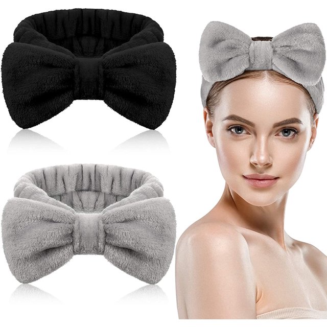 3 piezas de bandas para el cabello con nudo, diademas de maquillaje, diademas de Spa con nudo, diademas de lana Coral, diademas elásticas para ducha de baño para mujer LingWen 9024715009739