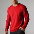 thumbnail image 2 of NMRSBDP Men's Basic Crew Neck T-Shirt Lightweight Long Sleeve Everyday Shirts for Men Soft Cotton Base Layer Tops Casual Solid Color Undershirts, 2 of 7