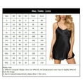 thumbnail image 5 of Women's Sexy Satin Lingerie V Neck Spaghetti Strap Nightgown Sleepwear Silk Slip Cami Dress Nightwear, 5 of 5