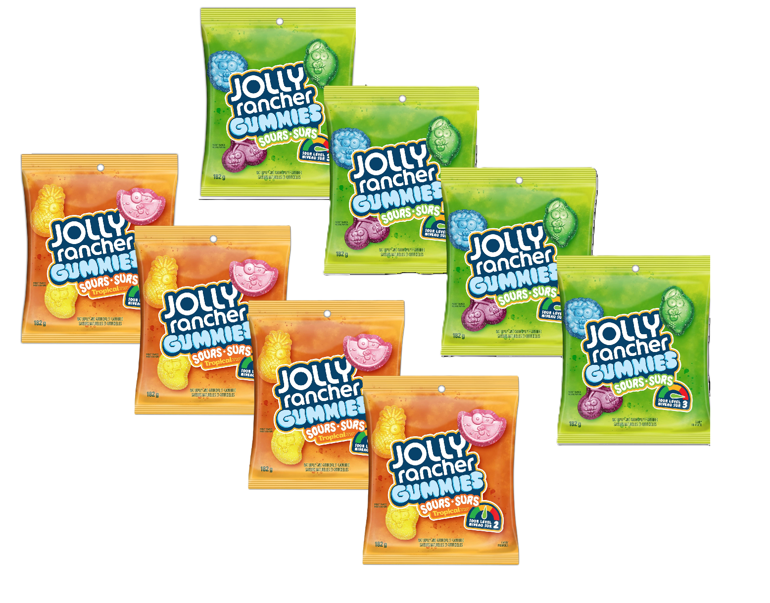 Jolly Rancher Gummies Sour Awesome Reds Assorted Fruit Flavored