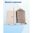thumbnail image 4 of GloryStar Abri de Rangement Extérieur Portable Robuste 6 X 6 Pi, Abri en Bâche PE Imperméable avec Porte Enroulable et Évent, Rangement Résistant aux UV pour Motocyclette, Bois de Chauffage, Outils et Jardin, 4 of 7