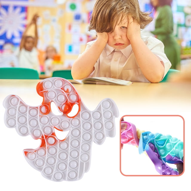 Presione Bubble Halloween Ghost Toy Juguetes educativos Autismo Necesidades especiales Aliviador de estrés Juguetes de descompresión de silicona Grandes regalos para niños