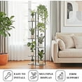 thumbnail image 2 of Plant Stand Indoor 7 Tier 8 Potted Metal Wood Plant Shelf, Multiple Flower Pots Corner Tall Plant Holder Stands for Living Room Balcony Bedroom, Oak Grey, 2 of 15