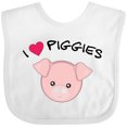 thumbnail image 3 of Inktastic I Love Piggies with Cute Pig Boys or Girls Baby Bib, 3 of 4