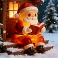 thumbnail image 6 of Santa Claus reading a book 8.26 Inch Santa Night Light Cute For Desk Bookshelf And Holiday Centerpiece, 6 of 8