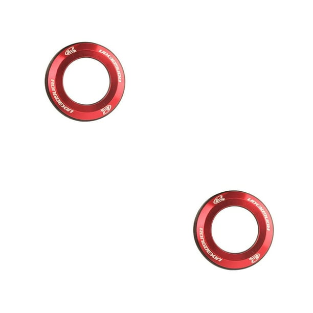 Greeniant Bike Bowl Cover 28.6mm Pipe Headset Caps Piezas de aleación de aluminio para mantenimiento de reparación profesional Rojo Rojo 2piezas
