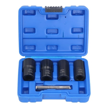 

5Pcs Lug Nut Socket Set Convenient Efficient High Hardness Durable Twist Socket Set for Worn Rusty Nuts Rawiri