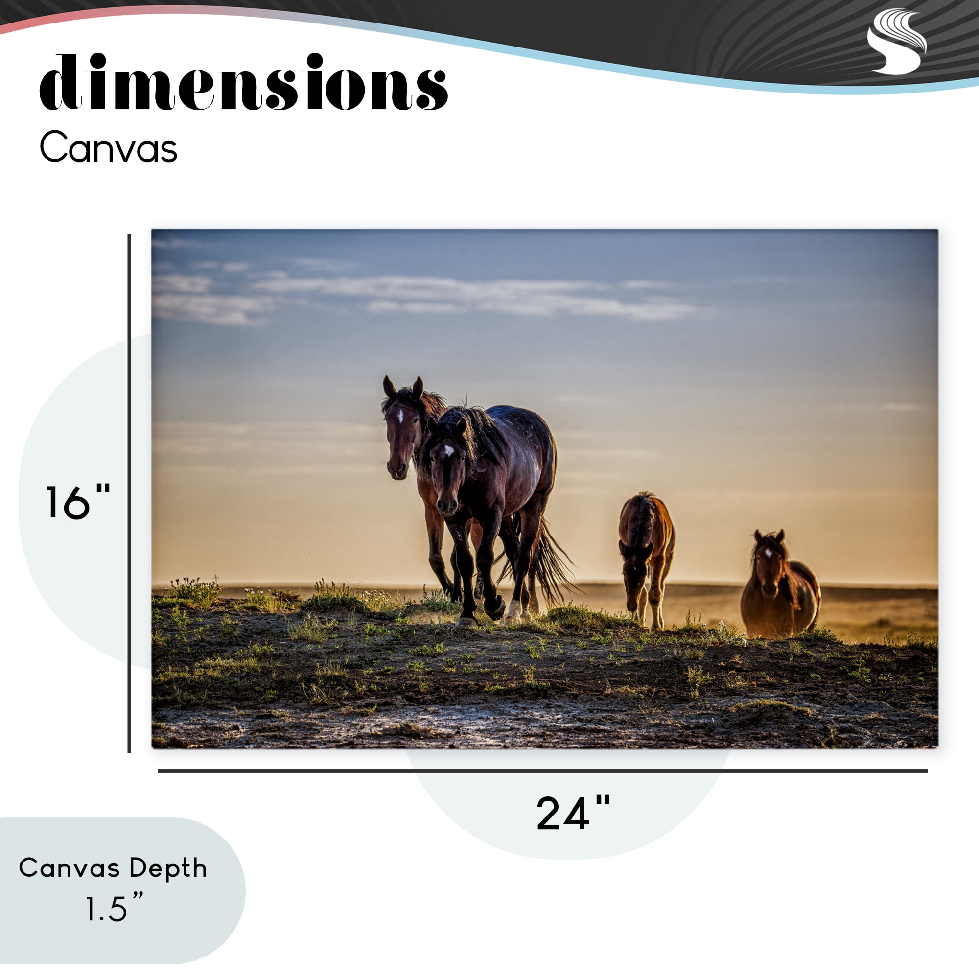 Stupell Industries Horses Coming Home Canvas Wall Art, design by Tim West