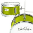 thumbnail image 5 of Ashthorpe 3-Piece Complete Junior Drum Set - Beginner Kit with Drummer's Throne - Green, 5 of 8