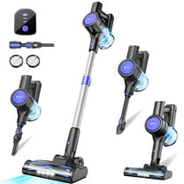 UMLo Cordless Vacuum Cleaner, 38000Pa/400W 50min 6-in-1 Lightweight Stick Vacuum Cleaners for Home Pet Hair Car Hardwood Floor Carpets, S500 Blue