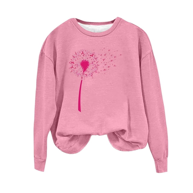 Enjoytime Chandail en Molleton Surdimensionné pour Femmes Imprimé Col Rond Manches Longues Chandail Décontracté Tendance Chemise d'Automne Décontractée