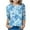 Blue, variant on GERsome Boys Girls T Shirts 3/4 Sleeve Tie-Dye Tops Loose Fit Crewneck Tshirts Unisex Kids Casual Summer Tees Comfy Blouses for Kids 3-12 Years