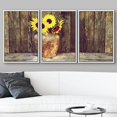 thumbnail image 3 of wall26 - Rustic Vase with Sunflowers - Framed Canvas Art Wall Art - 16"x24"x3 White, 3 of 5