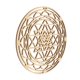 thumbnail image 1 of Escultura de pared tallada de geometría sagrada con rejilla de madera para yoga, decoración colgante de 14 cm Un 14cm, 1 of 5