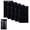 Black, variant on 10 Pack Heavy Duty Pocket Protector for Shirts, Lab Coats, Pants - Multi-Purpose- Holds Pens, Pointers, Cards, and Notes. Top is Pre-Slotted for Lanyard and Has Holes for Nametag - Clear