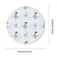 thumbnail image 3 of Eveokoki Round Holiday Tablecloth,Snowman And Snowflake Table Cloth, Waterproof Washable Polyester Table Cover for Christmas, Winter, Holiday, 60 Inch, 3 of 5