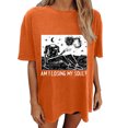 thumbnail image 1 of Blusa de manga corta con diseño de calavera y esqueleto de manga caída vintage para mujer Pompotops  hfajkhk128125, 1 of 9