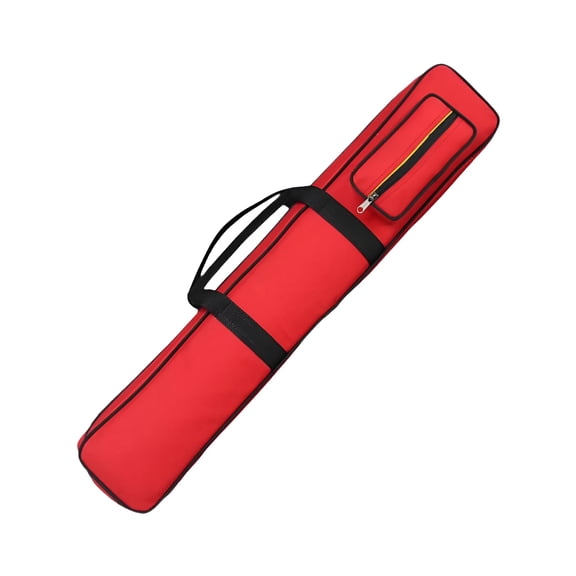 BESTSKY 8 Holes Billiards Pool Cue Case Snooker Cue Storage Pouch Water Resistant 1/2 Snooker Pool Cue Bag Billiard Stick Storage Bag Red