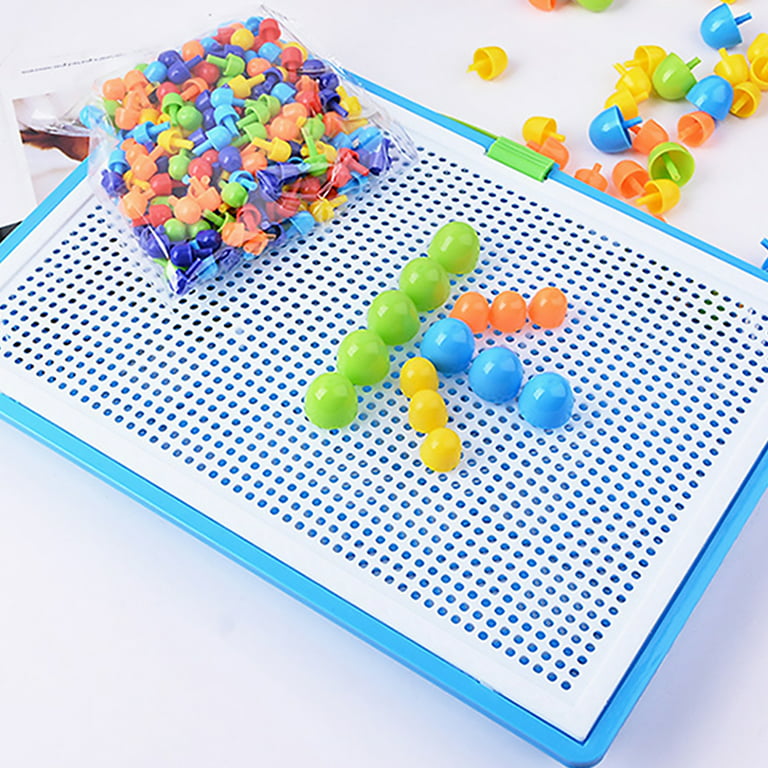  Mushroom Peg Puzzle, Pegboard Puzzle Toys and Button