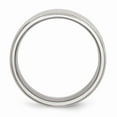 thumbnail image 2 of White Stainless Steel Ring Band Wedding Ridged Comfort, 2 of 6