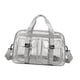 thumbnail image 2 of Bolso tote transparente de PVC con correa ajustable para el hombro, ideal para deportes y viajes de negocios. Gris, 2 of 9