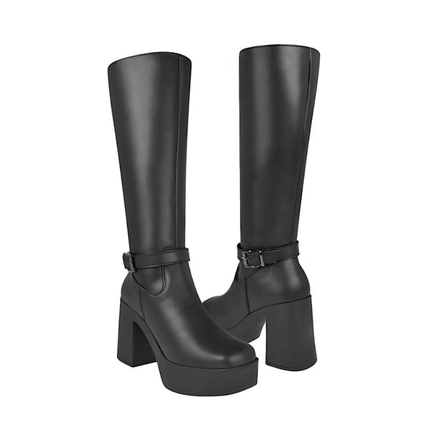 BOTAS DAMA STYLO 147-04 SIMIPIEL NEGRO