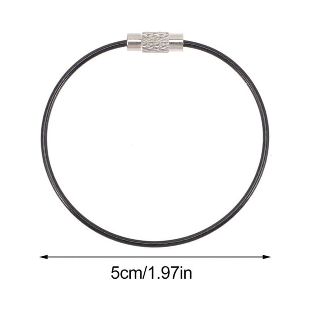 Wire Keychain Loops Luggage Key Cable Tag Rings Metal Duty Heavy Ring Stainless Steel Keyring Keychains Chain Wrapped Walmart