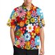 thumbnail image 2 of Blusas con gráficos de flores coloridas para hombres, ropa con estampado floral 3D brillante, camisas de playa, estética de vacaciones, Y2k, camisetas de manga corta para niños, 2 of 5