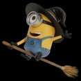 thumbnail image 2 of Mens Despicable Me Stuart Flying Broomstick Happy Witch T Shirt, 2 of 5