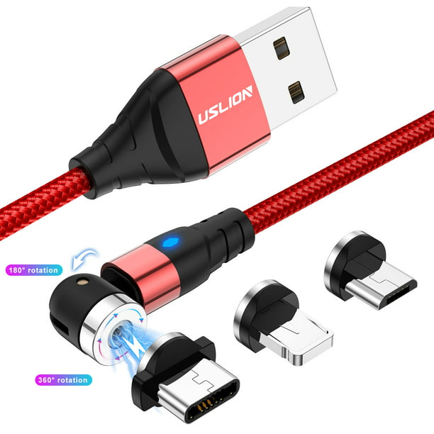 Usb Type C 540 Cable, Fast Charging Magnet Mobile Phone Charger, Suitable for Iphone 12, 11, 7, 8 Plus, Huawei, Xiaomi, Samsung and Lg - Walmart.com