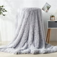 thumbnail image 1 of Fur Throw Blanket Super Soft Fluffy Throws Premium Sherpa Backing Blanket Decorative for Bed, Sofa, 1 of 4