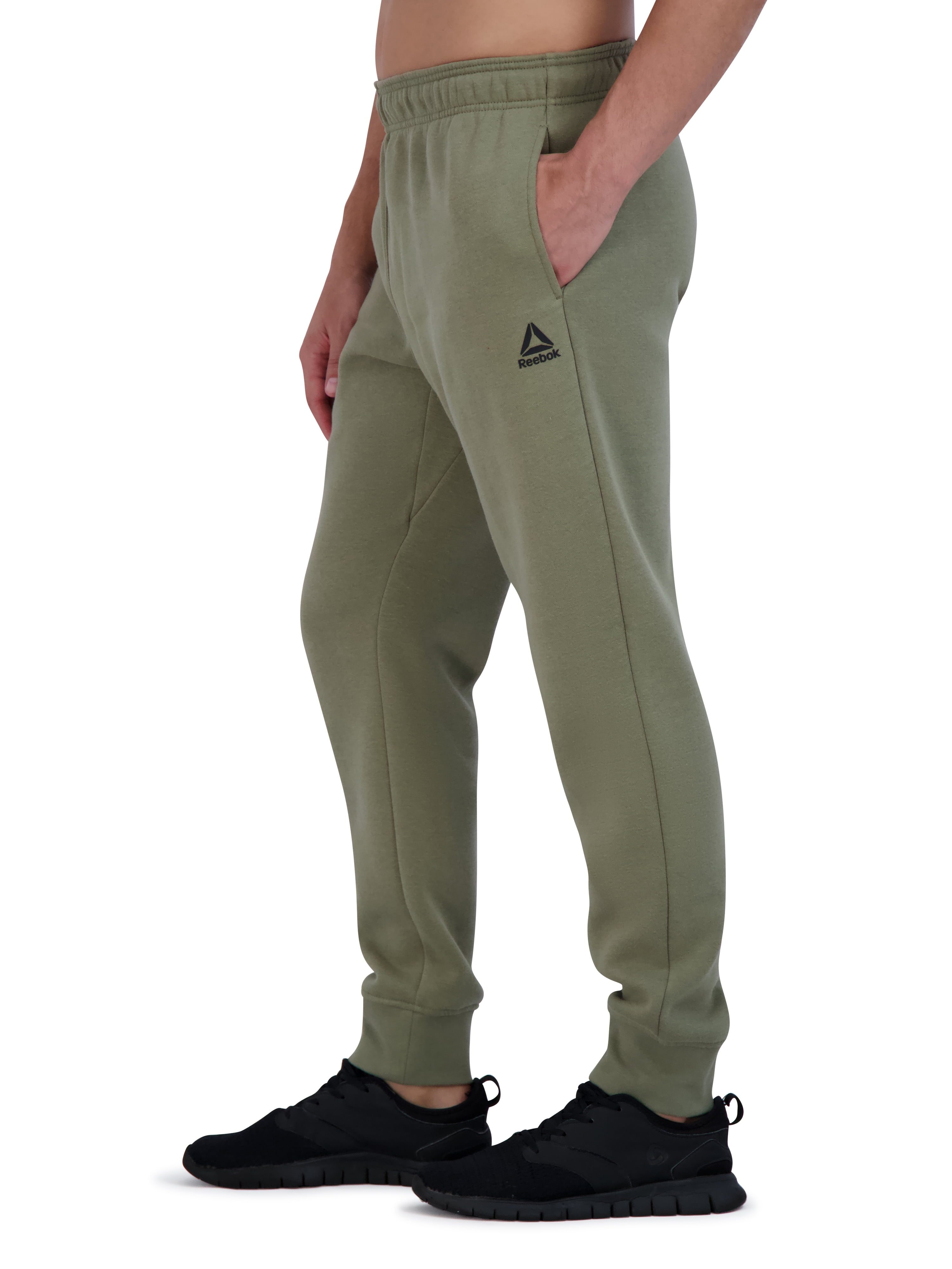 Reebok Men's and Big Men's Delta Logo Fleece Jogger Pants, Sizes S