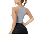 thumbnail image 4 of Mrat Casual Tank Tops Women's Fashionable Casual Short-Sleeved Solid Color Sleeveless V-Neck Tops Lace Camisole S-508 Gray M, 4 of 4